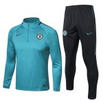 Chelsea Sweat de Treino Conjunto 2017-18 Azul Claro